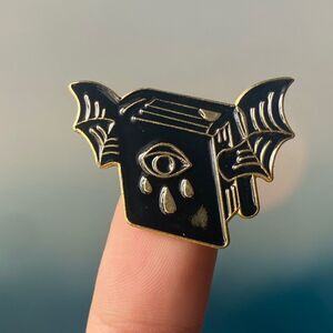 Evil Eye Book Enamel Pin/ Brooch Lapel